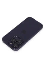 Uray store Apple iPhone 14 Pro Max Kılıf Luko Lens Silikon - Derin Mor - Görsel 5