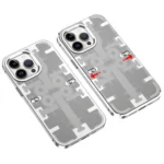 Uray store Apple iPhone 14 Pro Max Kılıf Mekanik Bumper Kapak - Gümüş