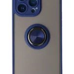 Uray store Apple iPhone 14 Pro Max Kılıf Montreal Yüzüklü Silikon Kapak - Lacivert
