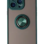 Uray store Apple iPhone 14 Pro Max Kılıf Montreal Yüzüklü Silikon Kapak - Yeşil