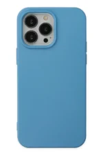 Uray store Apple iPhone 14 Pro Max Kılıf Nano içi Kadife Silikon - Mavi