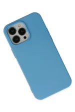 Uray store Apple iPhone 14 Pro Max Kılıf Nano içi Kadife Silikon - Mavi - Görsel 3
