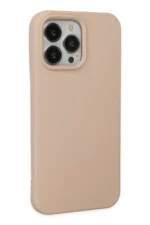 Uray store Apple iPhone 14 Pro Max Kılıf Nano içi Kadife Silikon - Pudra - Görsel 2