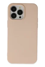 Uray store Apple iPhone 14 Pro Max Kılıf Nano içi Kadife Silikon - Pudra