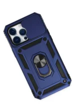 Uray store Apple iPhone 14 Pro Max Kılıf Pars Lens Yüzüklü Silikon - Lacivert - Görsel 3