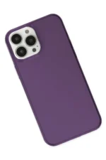 Uray store Apple iPhone 14 Pro Max Kılıf Pc Sert Şeffaf Kapak - Mor - Görsel 3