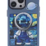 Uray store Apple iPhone 14 Pro Max Kılıf Prada Desenli Kapak - Prada Mavi - 1
