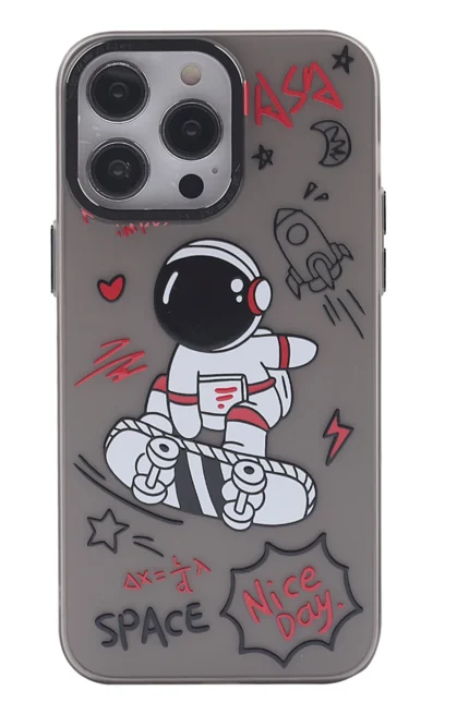 Uray store Apple iPhone 14 Pro Max Kılıf Prada Desenli Kapak - Prada Siyah - 1