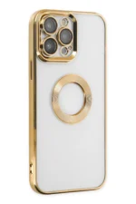 Uray store Apple iPhone 14 Pro Max Kılıf Slot Silikon - Gold - Görsel 2