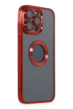 Uray store Apple iPhone 14 Pro Max Kılıf Slot Silikon - Kırmızı - Görsel 2