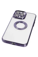 Uray store Apple iPhone 14 Pro Max Kılıf Slot Silikon - Mor - Görsel 4