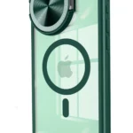Uray store Apple iPhone 14 Pro Max Kılıf Teleskop Lens Magsafe Silikon Kapak - Koyu Yeşil