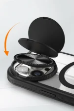Uray store Apple iPhone 14 Pro Max Kılıf Teleskop Lens Magsafe Silikon Kapak - Lacivert - Görsel 3