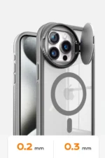 Uray store Apple iPhone 14 Pro Max Kılıf Teleskop Lens Magsafe Silikon Kapak - Lacivert - Görsel 5