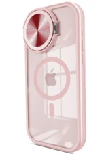 Uray store Apple iPhone 14 Pro Max Kılıf Teleskop Lens Magsafe Silikon Kapak - Pembe
