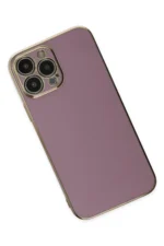 Uray store Apple iPhone 14 Pro Max Kılıf Volet Silikon - Mor - Görsel 3