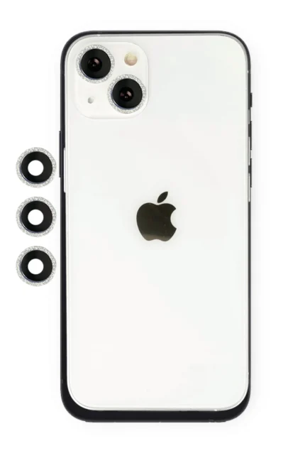 Uray store Apple iPhone 14 Shine Kamera Lens - Gümüş