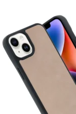 Uray store Apple iPhone 15 Kılıf Aras Deri Kapak - Pudra - Görsel 2