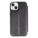 Uray store Apple iPhone 15 Kılıf Flip Cover - Siyah