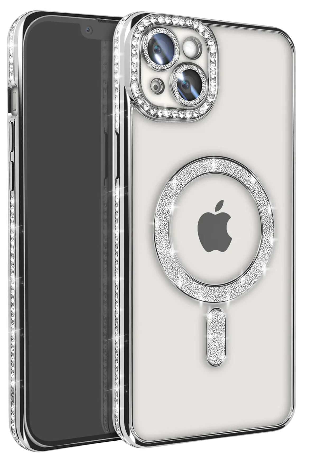 newface-iphone-15-kilif-joke-simli-magneticsafe-kilif-gumus-default Uray store Apple iPhone 15 Kılıf Joke Simli Magneticsafe Kılıf - Gümüş - Görsel 1