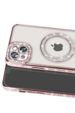 Uray store Apple iPhone 15 Kılıf Joke Simli Magneticsafe Kılıf - Pembe - Görsel 2