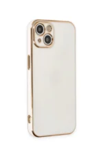 Uray store Apple iPhone 15 Kılıf Volet Silikon - Beyaz - Görsel 2
