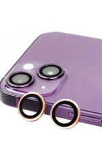 Uray store Apple iPhone 15 Plus Raze Metal Kamera Lens - Pembe