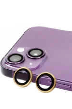 Uray store Apple iPhone 15 Plus Raze Metal Kamera Lens - Sarı