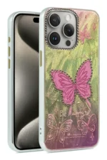 Uray store Apple iPhone 15 Pro Kılıf Blade Aynalı Desenli Kapak - Desen 5