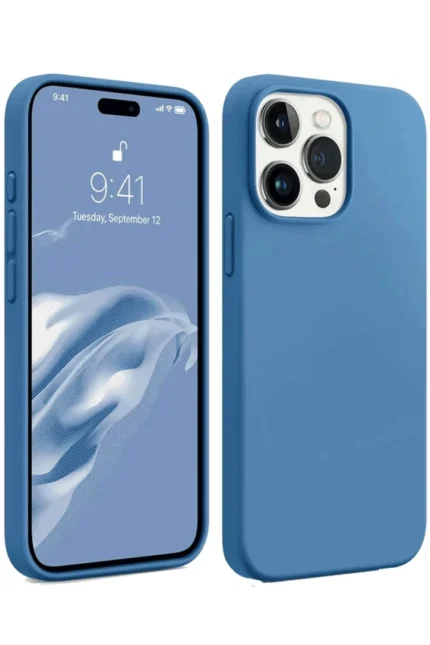 Uray store Apple iPhone 15 Pro Kılıf First Silikon - Mavi