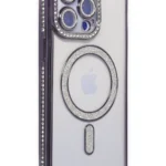 Uray store Apple iPhone 15 Pro Kılıf Joke Simli Magneticsafe Kılıf - Derin Mor