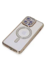Uray store Apple iPhone 15 Pro Kılıf Joke Simli Magneticsafe Kılıf - Gold - Görsel 3
