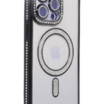 Uray store Apple iPhone 15 Pro Kılıf Joke Simli Magneticsafe Kılıf - Siyah
