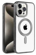 Uray store Apple iPhone 15 Pro Kılıf Kronos Magsafe Kapak - Siyah