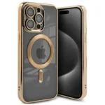 Uray store Apple iPhone 15 Pro Kılıf Kross Magneticsafe Kapak - Gold