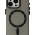 Uray store Apple iPhone 15 Pro Kılıf Lodos Magneticsafe Mat Kapak - Siyah