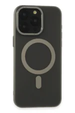 Uray store Apple iPhone 15 Pro Kılıf Lodos Magneticsafe Mat Kapak - Titan Gri