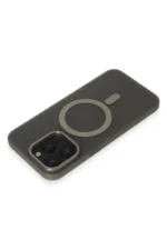 Uray store Apple iPhone 15 Pro Kılıf Lodos Magneticsafe Mat Kapak - Titan Gri - Görsel 3