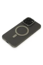 Uray store Apple iPhone 15 Pro Kılıf Lodos Magneticsafe Mat Kapak - Titan Gri - Görsel 4