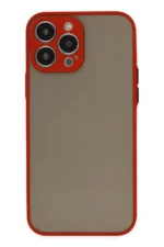Uray store Apple iPhone 15 Pro Kılıf Montreal Silikon Kapak - Kırmızı