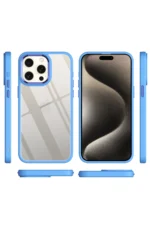 Uray store Apple iPhone 15 Pro Kılıf Power Silikon - Mavi - Görsel 3