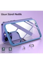 Uray store Apple iPhone 15 Pro Kılıf Power Silikon - Mavi - Görsel 6