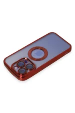 Uray store Apple iPhone 15 Pro Kılıf Slot Silikon - Kırmızı - Görsel 3