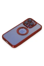 Uray store Apple iPhone 15 Pro Kılıf Slot Silikon - Kırmızı - Görsel 4