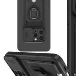 Uray store Apple iPhone 15 Pro Kılıf Zuma Kartvizitli Yüzüklü Silikon - Siyah
