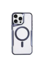 Uray store Apple iPhone 15 Pro Max Kılıf Boyi Magsafe Silikon Kapak - Lacivert