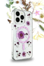 Uray store Apple iPhone 15 Pro Max Kılıf Daisy Simli Magsafe Kapak - Siyah - Görsel 3