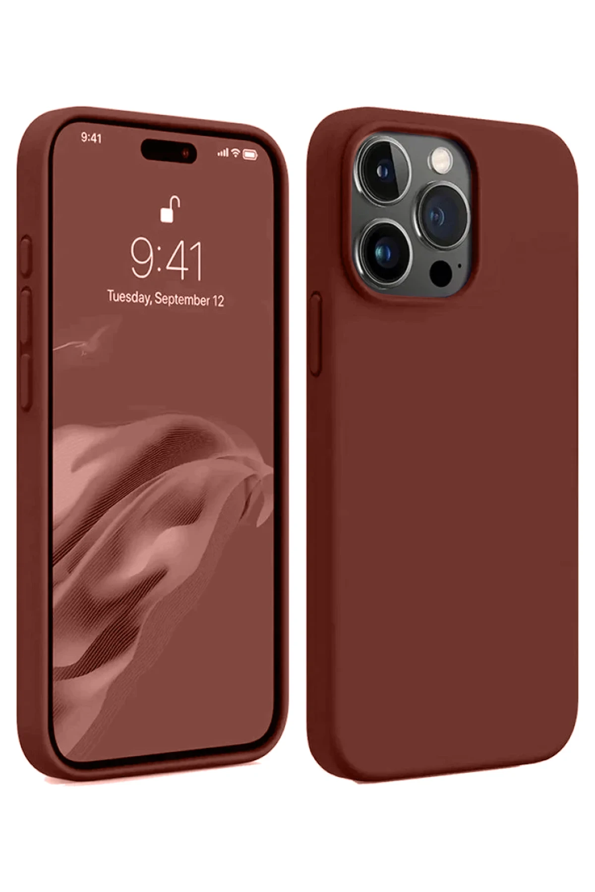 newface-iphone-15-pro-max-kilif-first-silikon-bordo-default Uray store Apple iPhone 15 Pro Max Kılıf First Silikon - Bordo - Görsel 1