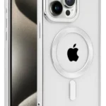 Uray store Apple iPhone 15 Pro Max Kılıf Kronos Magsafe Kapak - Gümüş