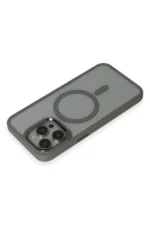 Uray store Apple iPhone 15 Pro Max Kılıf Room Magneticsafe Silikon - Gri - Görsel 3
